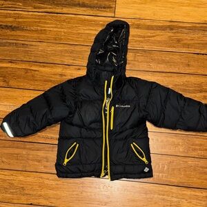 Columbia Black Jacket with Yellow Trim